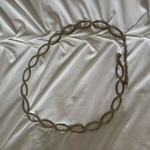 Silver Oval Link belt
